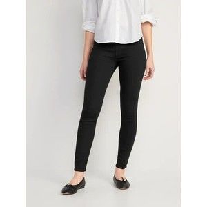 Old Navy Wow Super Skinny Jeggings Jeans Womens 6 Black Pull On Stretch NEW